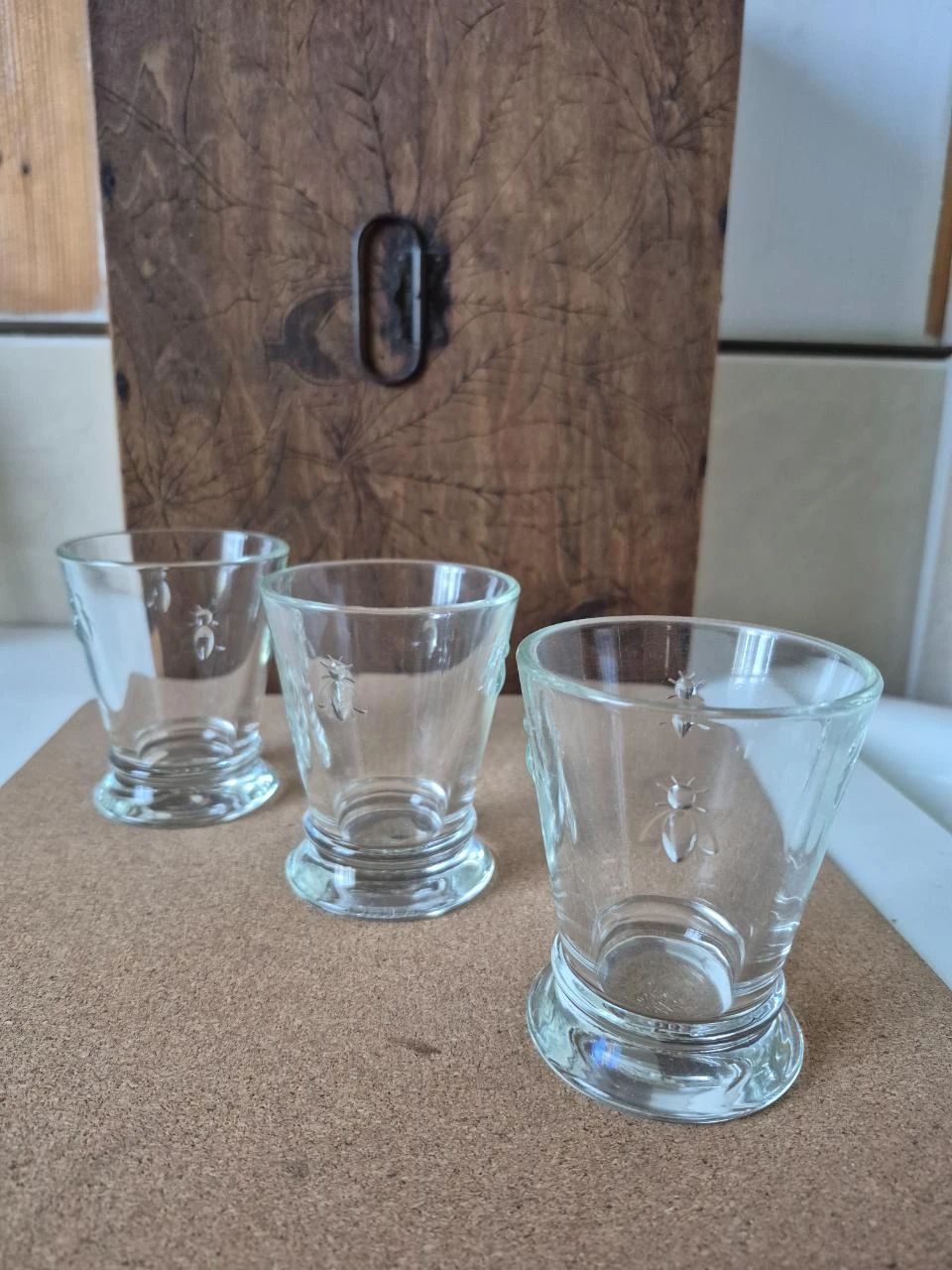 Lot de 3 verres "Abeille La Rochère"